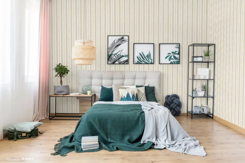 SK Filson Gold Textured Stripes Wallpaper