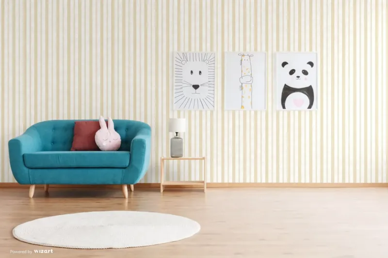 SK Filson Gold Textured Stripes Wallpaper