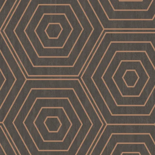 SK Filson Copper Hexagons Wallpaper