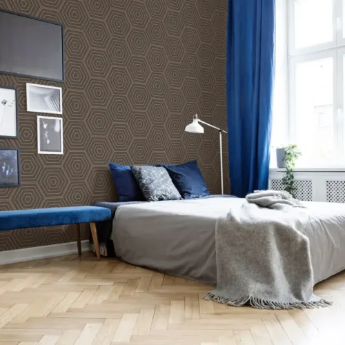 SK Filson Copper Hexagons Wallpaper