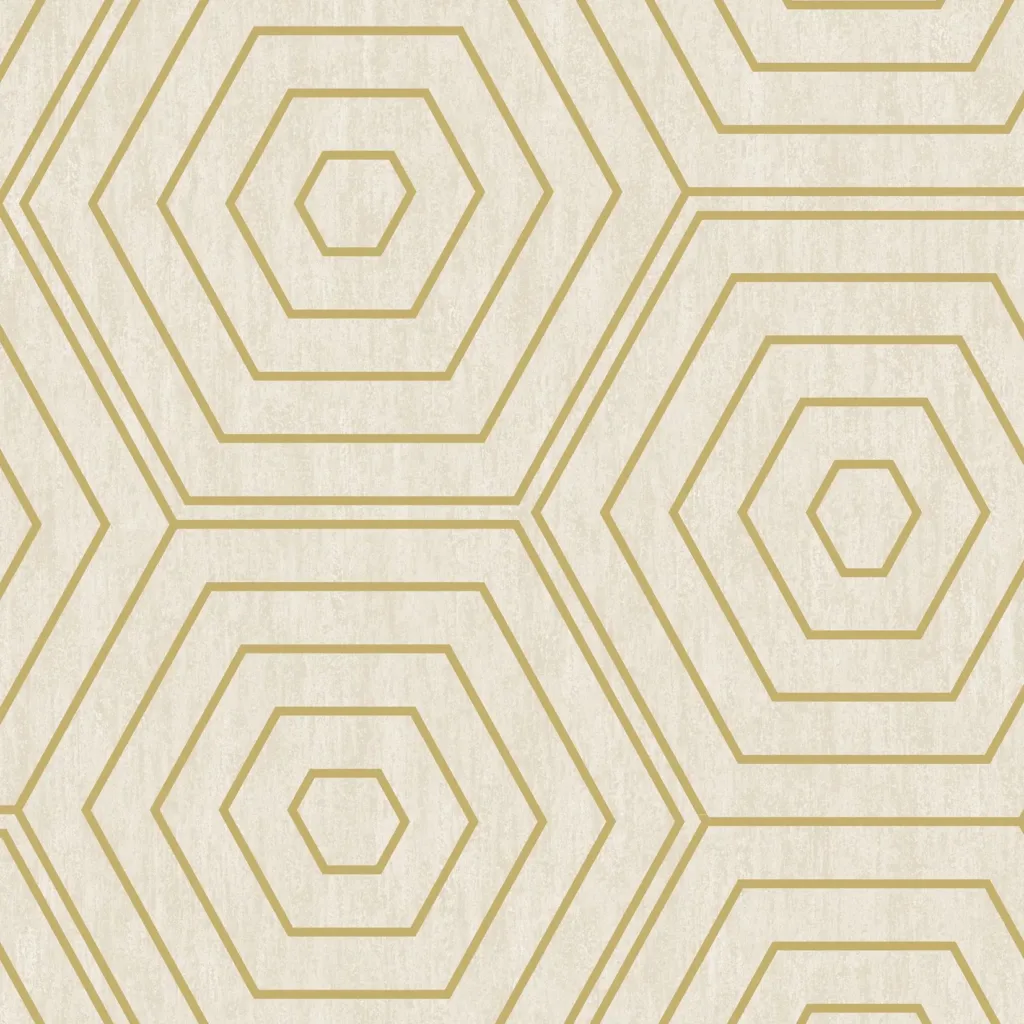 SK Filson Beige Hexagons Wallpaper