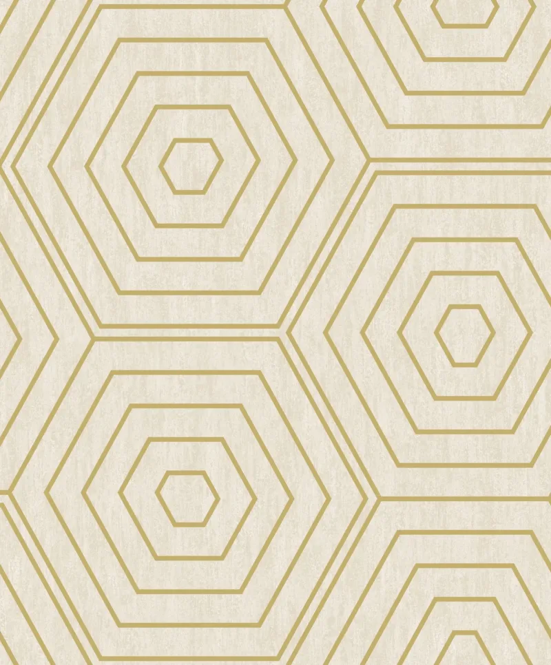 SK Filson Beige Hexagons Wallpaper