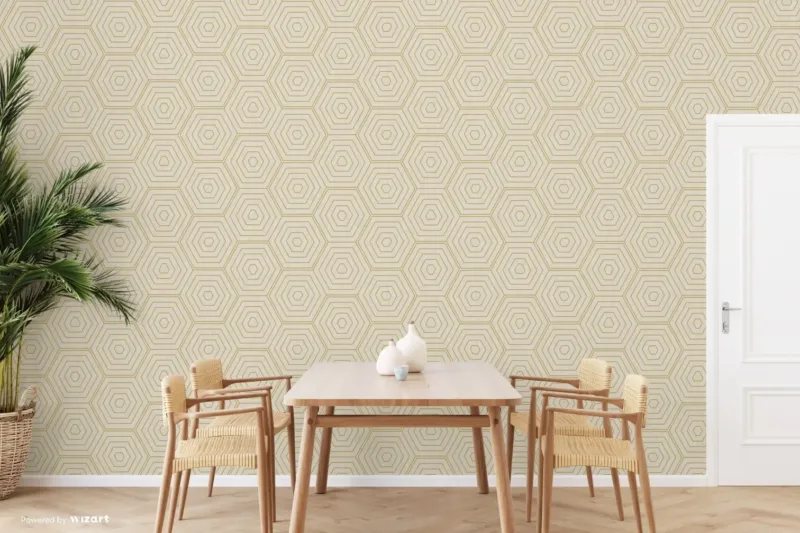 SK Filson Beige Hexagons Wallpaper