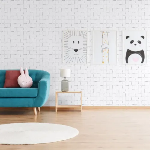 SK Filson Geometric Lines in Silver Wallpaper
