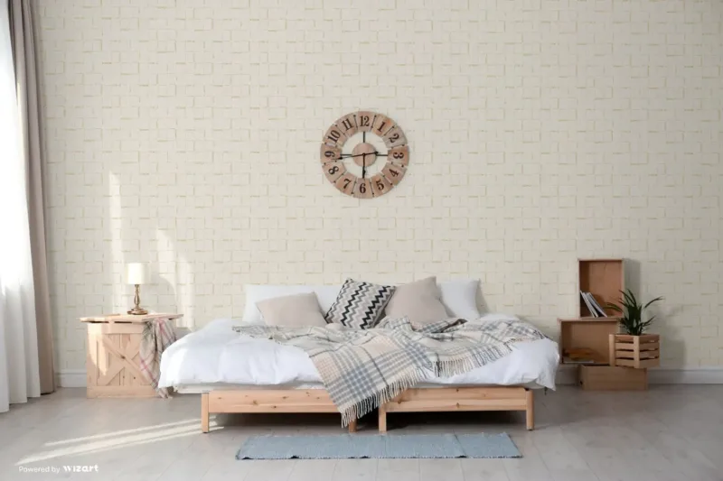 SK Filson Beige Geometric Squares Wallpaper