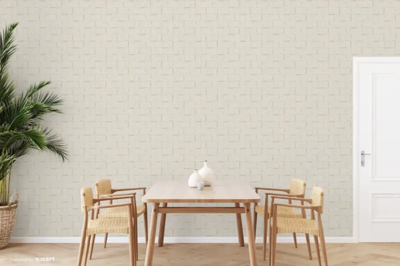 SK Filson Beige Geometric Squares Wallpaper