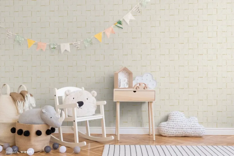 SK Filson Beige Geometric Squares Wallpaper