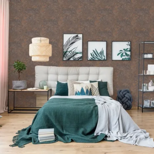 SK Filson Copper Marble Foil Wallpaper