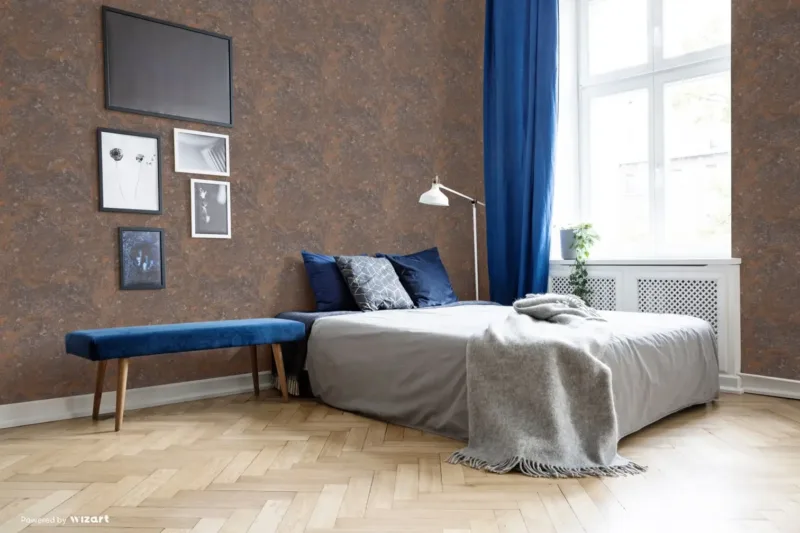 SK Filson Copper Marble Foil Wallpaper