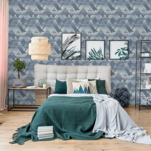 SK Filson Navy Blue Prism Wallpaper