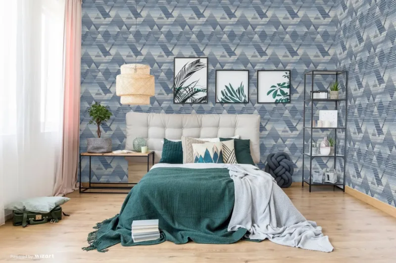 SK Filson Navy Blue Prism Wallpaper