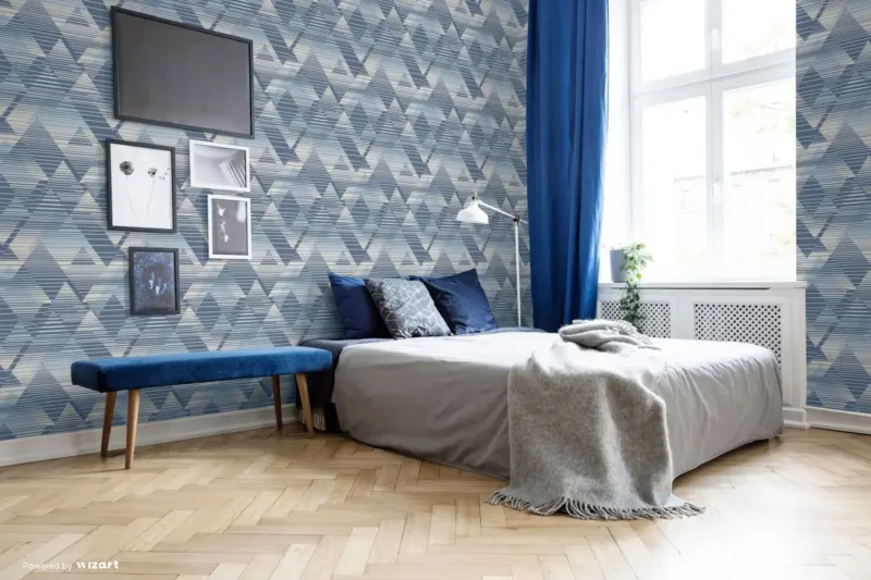 SK Filson Navy Blue Prism Wallpaper