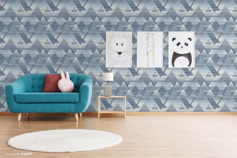 SK Filson Navy Blue Prism Wallpaper