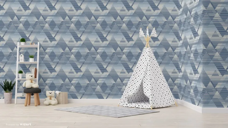 SK Filson Navy Blue Prism Wallpaper