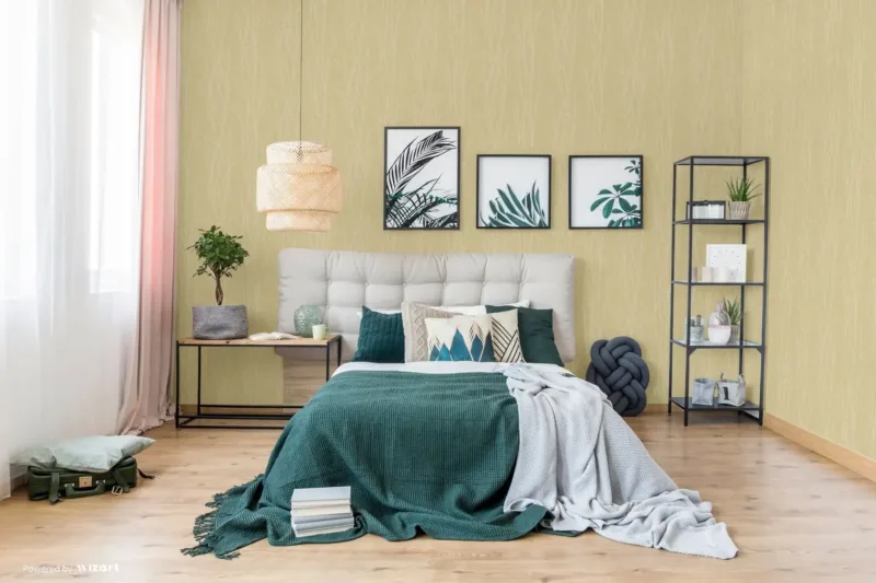 SK Filson Yellow Botanical Ferns Wallpaper