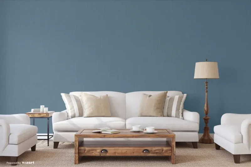 SK Filson Navy Blue Linen Plain Wallpaper