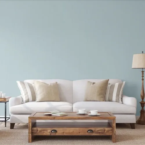 SK Filson Aqua Linen Plain Wallpaper