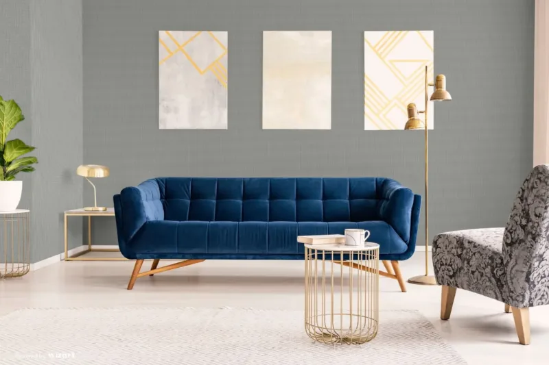 SK Filson Slate Linen Plain Wallpaper