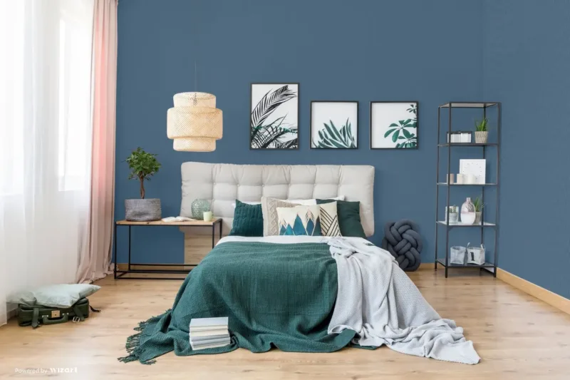 SK Filson Blue Linen Plain Wallpaper