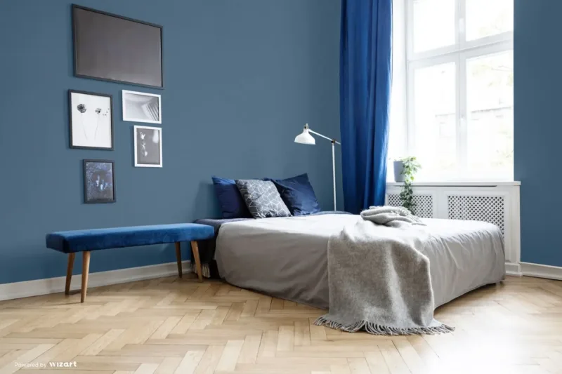 SK Filson Blue Linen Plain Wallpaper