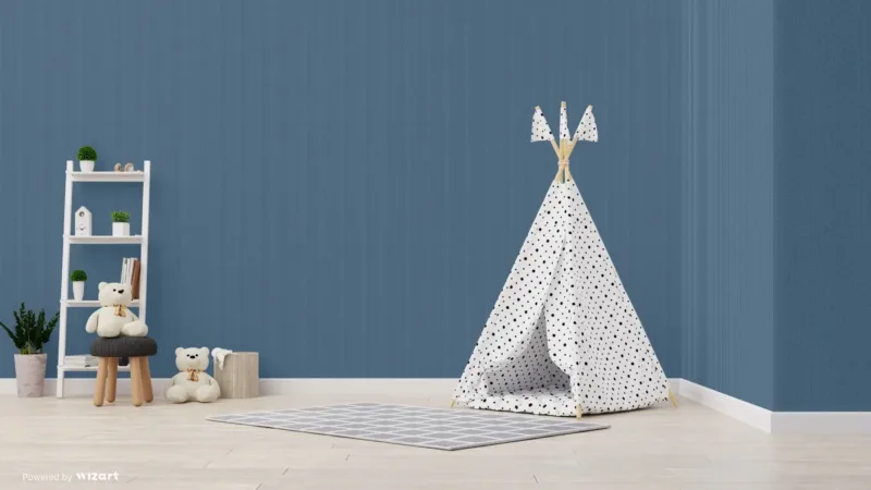 SK Filson Blue Linen Plain Wallpaper