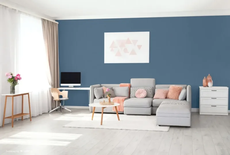 SK Filson Blue Linen Plain Wallpaper