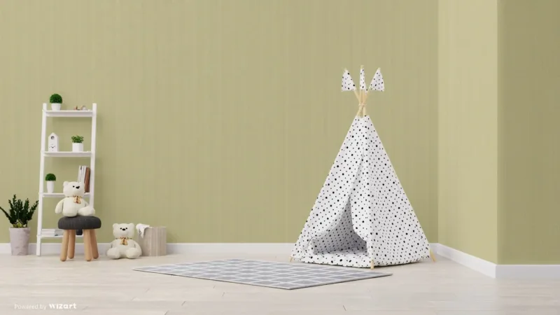 SK Filson Green Linen Plain Wallpaper