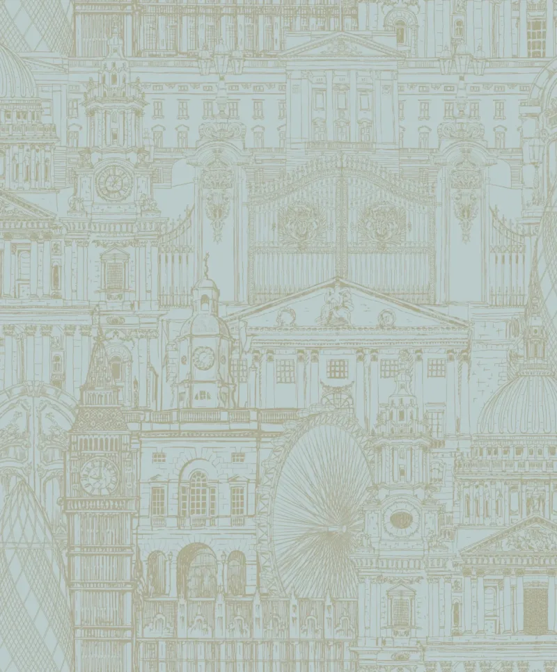 SK Filson Teal London City Wallpaper