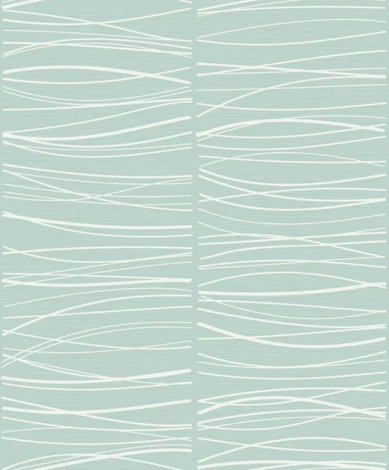 SK Filson Aqau Wavy Lines Wallpaper